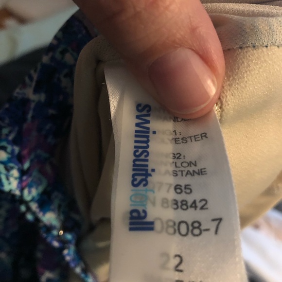 Blue and Purple Aztec Swimsuit - Picture 5 of 5